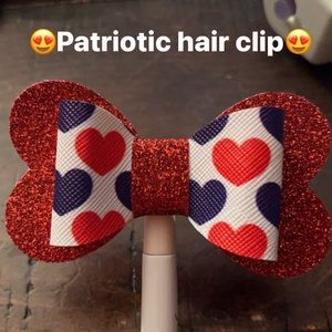 Fourth of July/Patriotic Hair Bow Clip